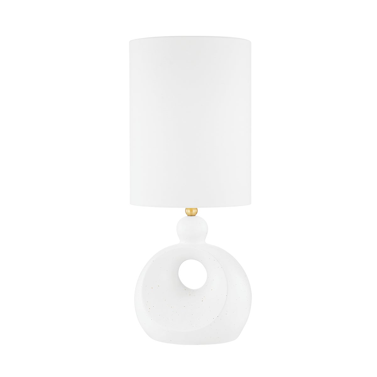 Penonic Table Lamp with AGED BRASS/WHITE CERAMIC Finish