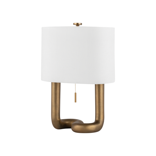 ARMONK Table Lamp with Aged Brass Finish