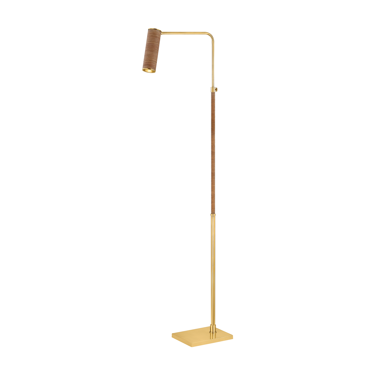 NARRAGANSETT Floor Lamp with Aged Brass Finish