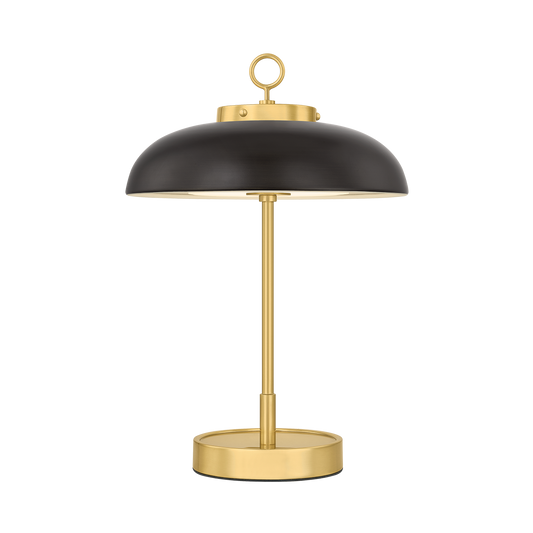 HECTOR Rechargeable Table Lamp with AGED BRASS/DISTRESSED BRONZE Finish