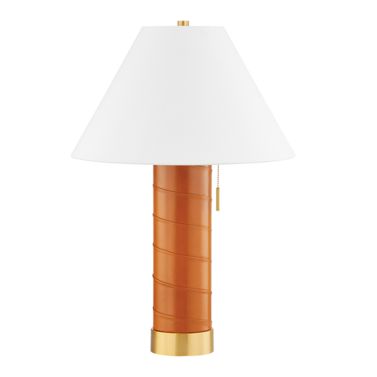 NORWALK Table Lamp with Aged Brass Finish