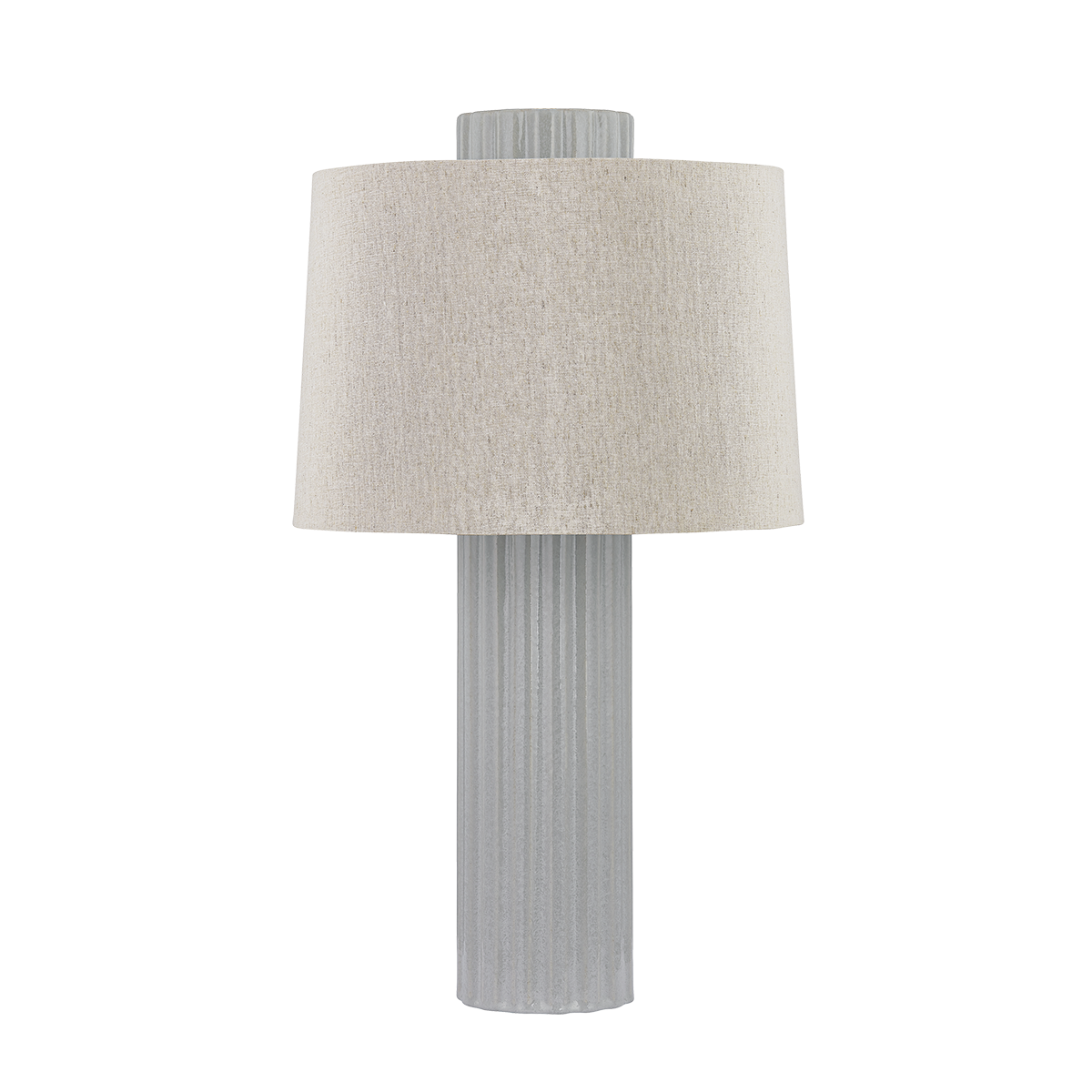 MANCHESTER Table Lamp with Aged Brass/Ceramic Shell Grey Finish