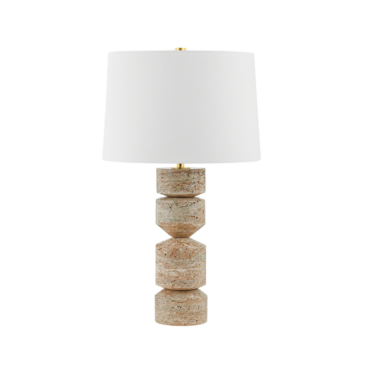 GALEVILLE TABLE LAMP with AGED BRASS Finish