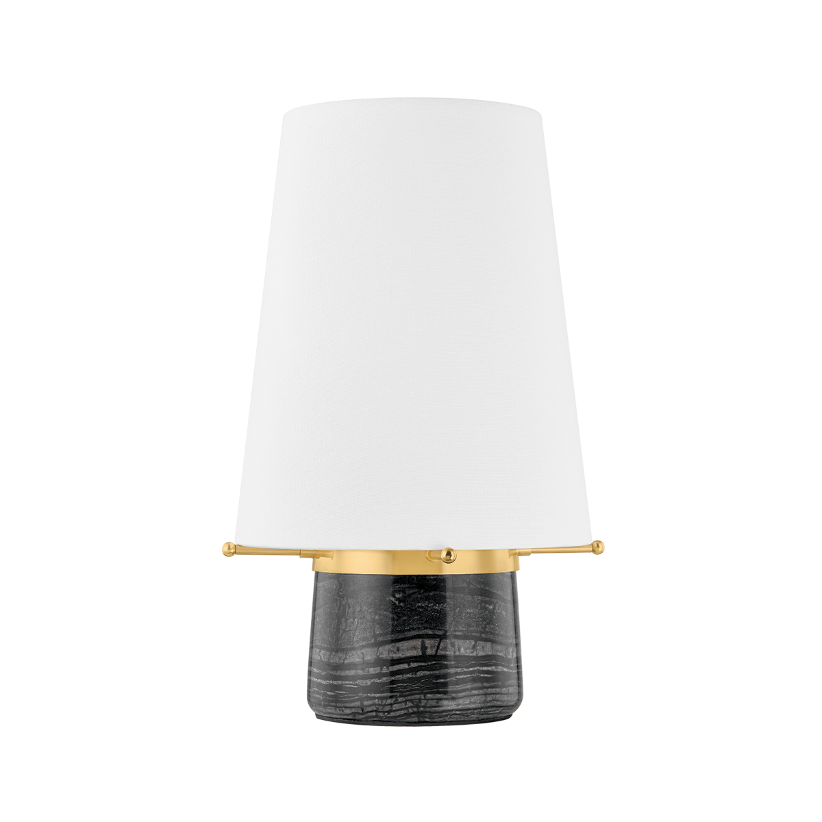CENTRAL VALLEY Rechargeable Table Lamp with Aged Brass Finish