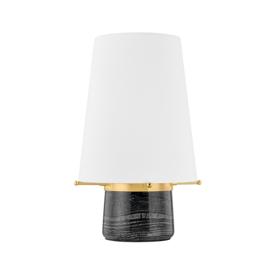 CENTRAL VALLEY Rechargeable Table Lamp with Aged Brass Finish