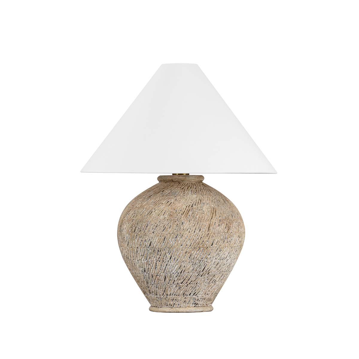 RUMBROOK TABLE LAMP with AGED BRASS/CERAMIC ANCIENT TEXTURE Finish
