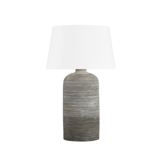 SUTTON MANOR TABLE LAMP with AGED BRASS/CERAMIC CREAM SHADOW Finish
