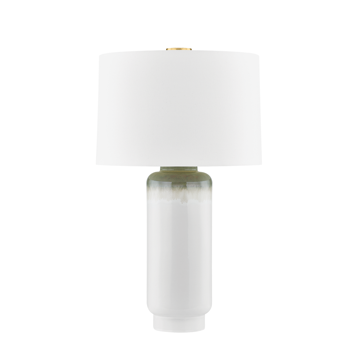STAFFORD TABLE LAMP with AGED BRASS/CERAMIC MEADOW OMBRE Finish