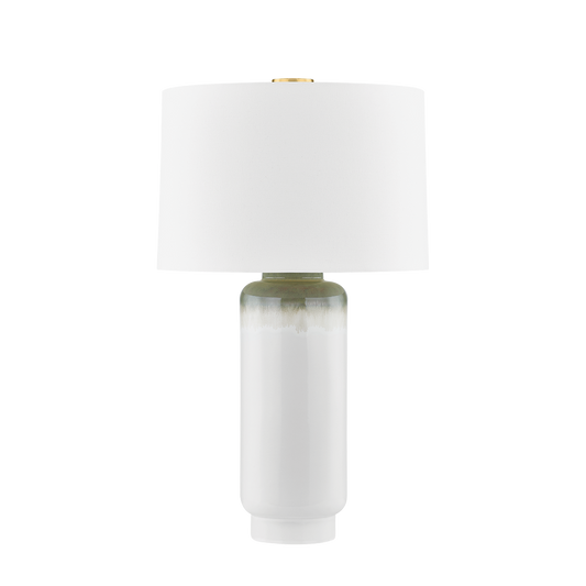 STAFFORD TABLE LAMP with AGED BRASS/CERAMIC MEADOW OMBRE Finish