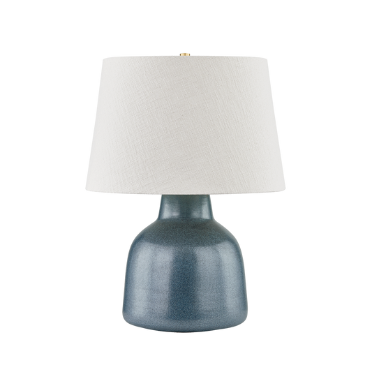 RIDGEFIELD TABLE LAMP with AGED BRASS/CERAMIC TEXTURED NAVY Finish