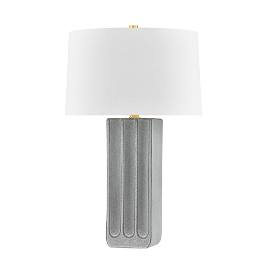 ELMER TABLE LAMP with AGED BRASS/CERAMIC GRANITE Finish