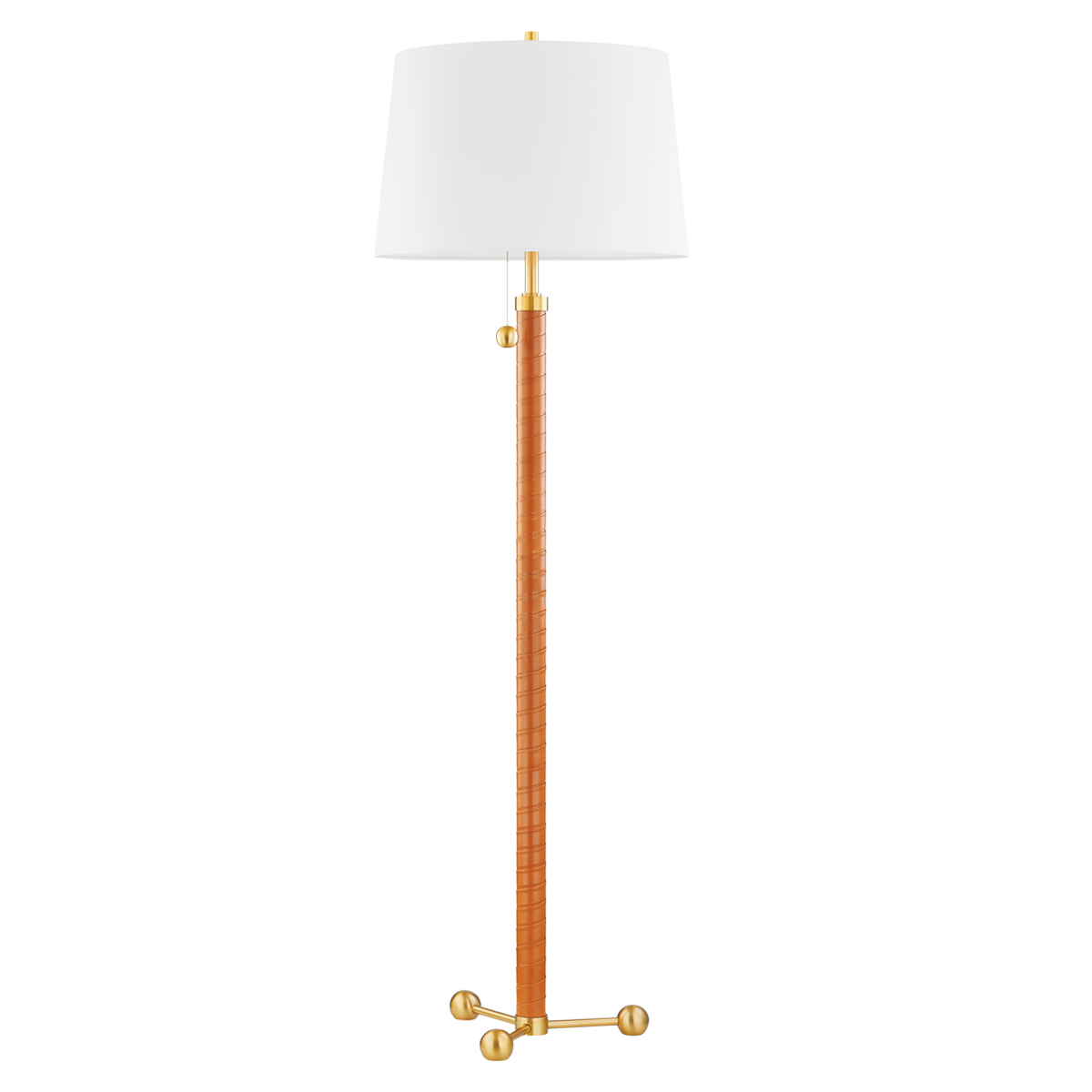 NOHO Floor Lamp with Aged Brass Finish