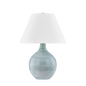 KEARNY TABLE LAMP with AGED BRASS/CERAMIC REACTIVE SEAGLASS Finish