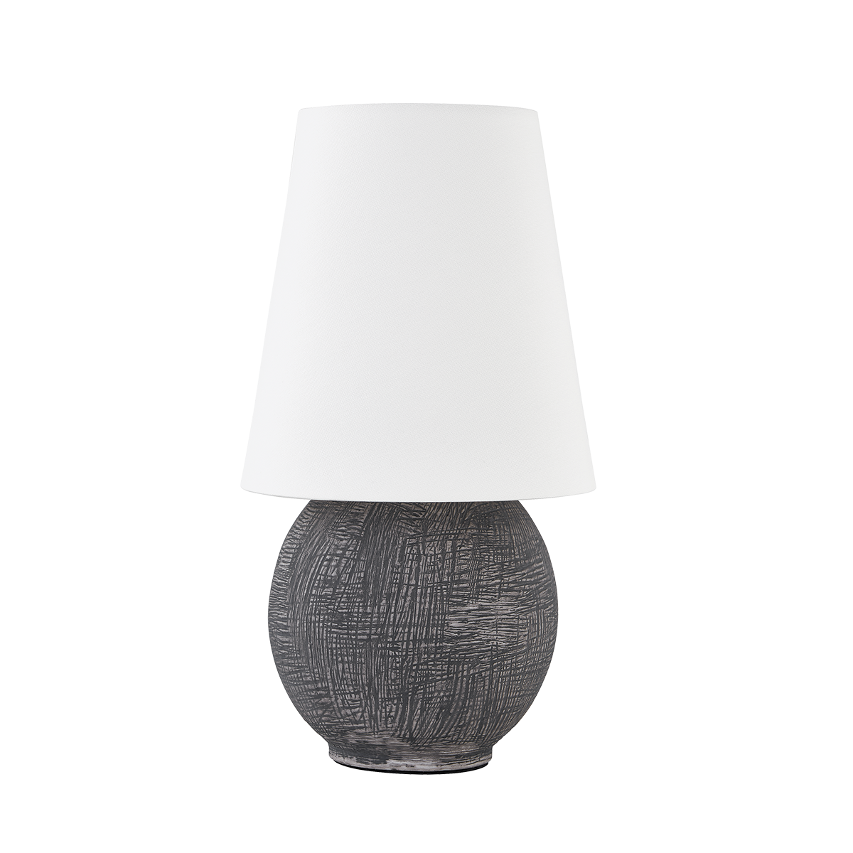 ULSTERVILLE Rechargeable Table Lamp with Aged Brass/Ceramic Greystone Finish