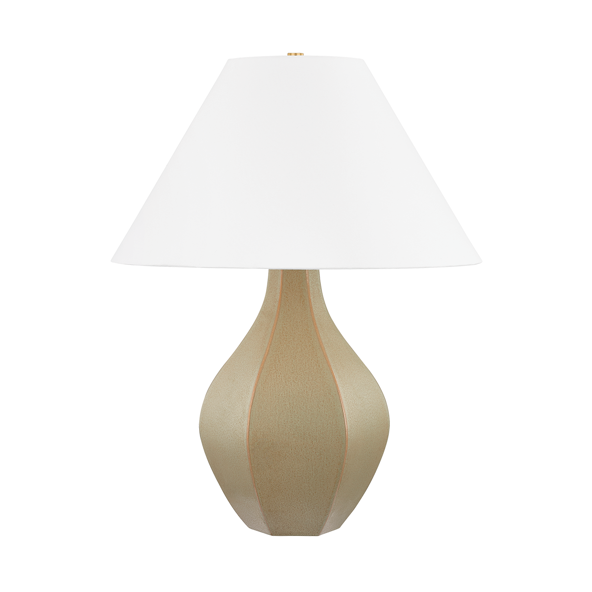 ABESCON Table Lamp with Aged Brass/Ceramic Cocoon Finish