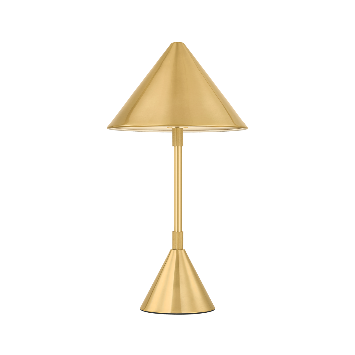 SALMA Rechargeable Table Lamp with AGED BRASS Finish