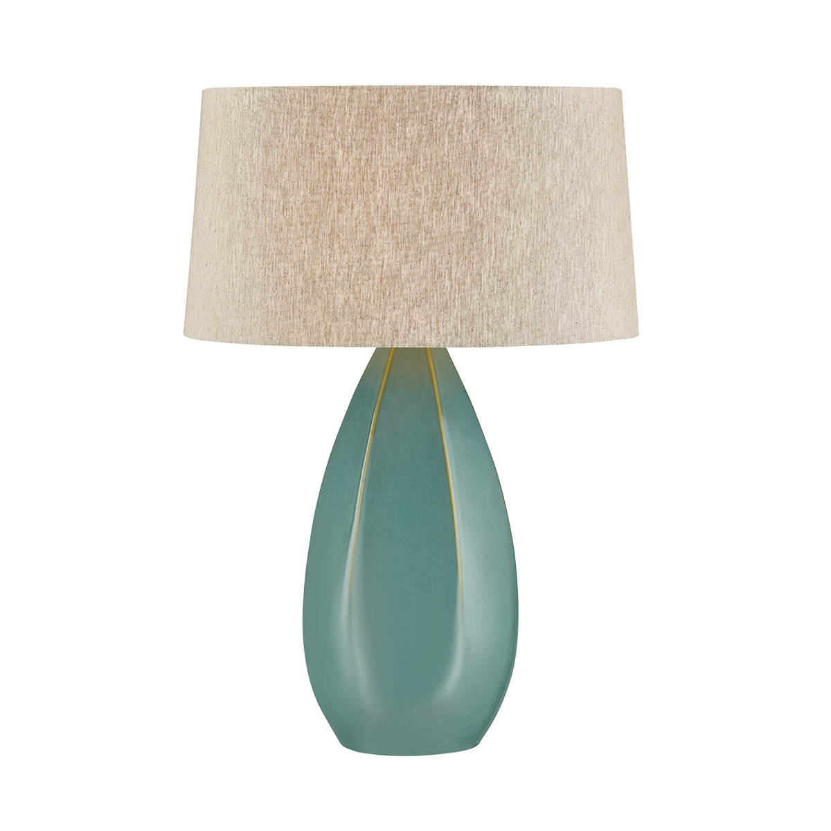 COLWYN Table Lamp with AGED BRASS/CERAMIC CELADON WASH Finish