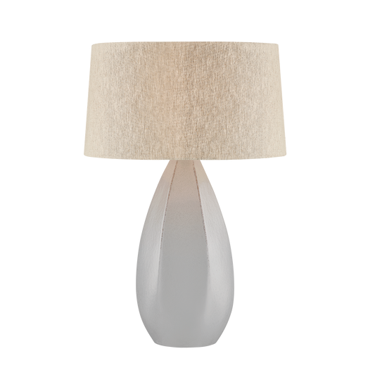 COLWYN Table Lamp with AGED BRASS/CERAMIC DOVE WHITE Finish
