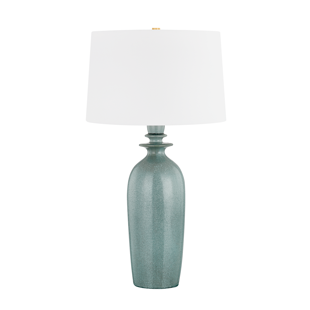 BELLMAWR Table Lamp with Aged Brass/Ceramic Reactive Palladian Finish