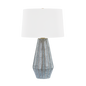 ALLOWAY Table Lamp with Aged Brass/Ceramic Swept Coast Finish