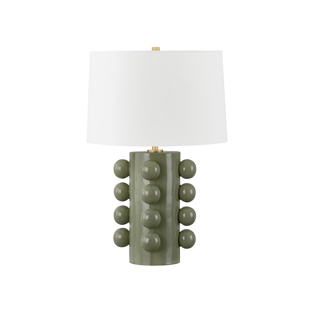 ROSELLE Table Lamp with Aged Brass/Ceramic Moss Crackle Finish