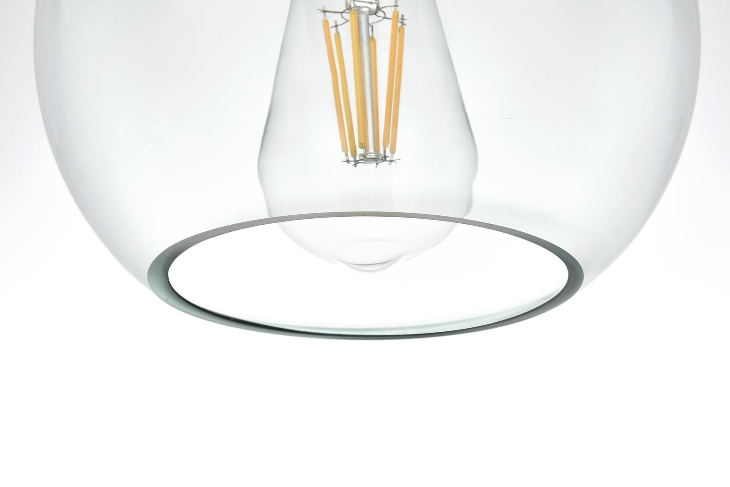 Baxter 8 Inch Flush Mount Clear Shade in Satin Gold