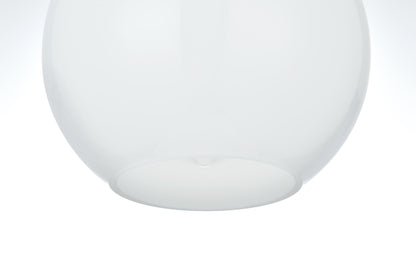 Baxter 8 Inch Flush Mount Frosted White Shade in Satin Gold