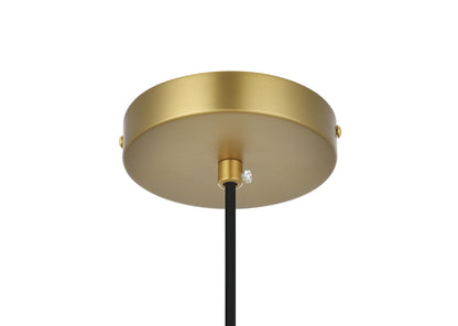 Baxter 8 Inch Pendant Clear Shade in Satin Gold