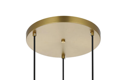 Baxter 18 Inch Flush Mount Clear Shade in Satin Gold