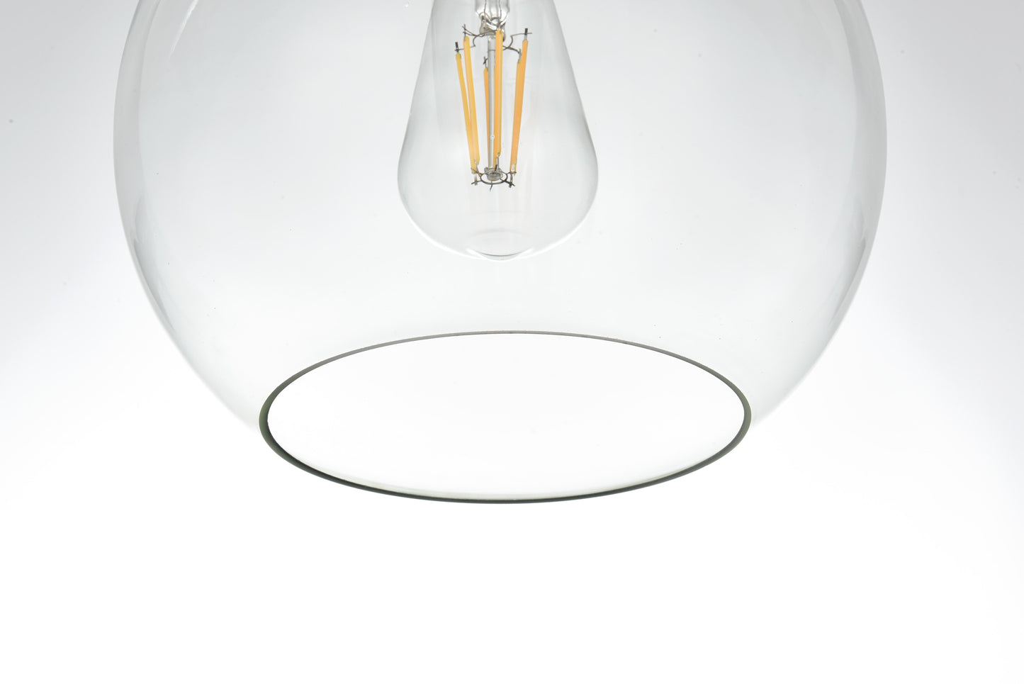 Baxter 18 Inch Flush Mount Clear Shade in Satin Gold