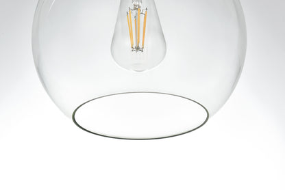 Baxter 18 Inch Flush Mount Clear Shade in Satin Gold