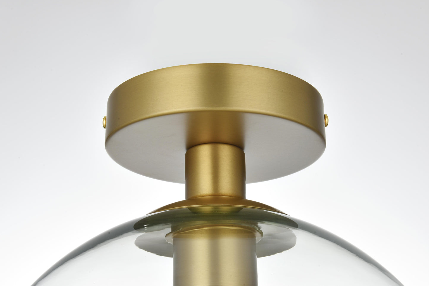 Baxter 18 Inch Flush Mount Clear Shade in Satin Gold