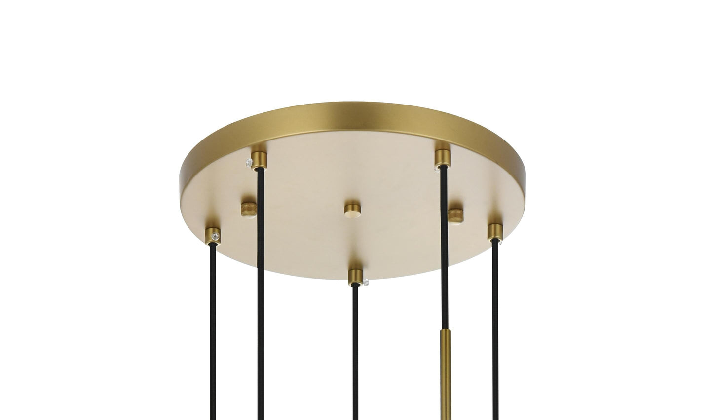 Baxter 18 Inch Pendant Clear Shade in Satin Gold