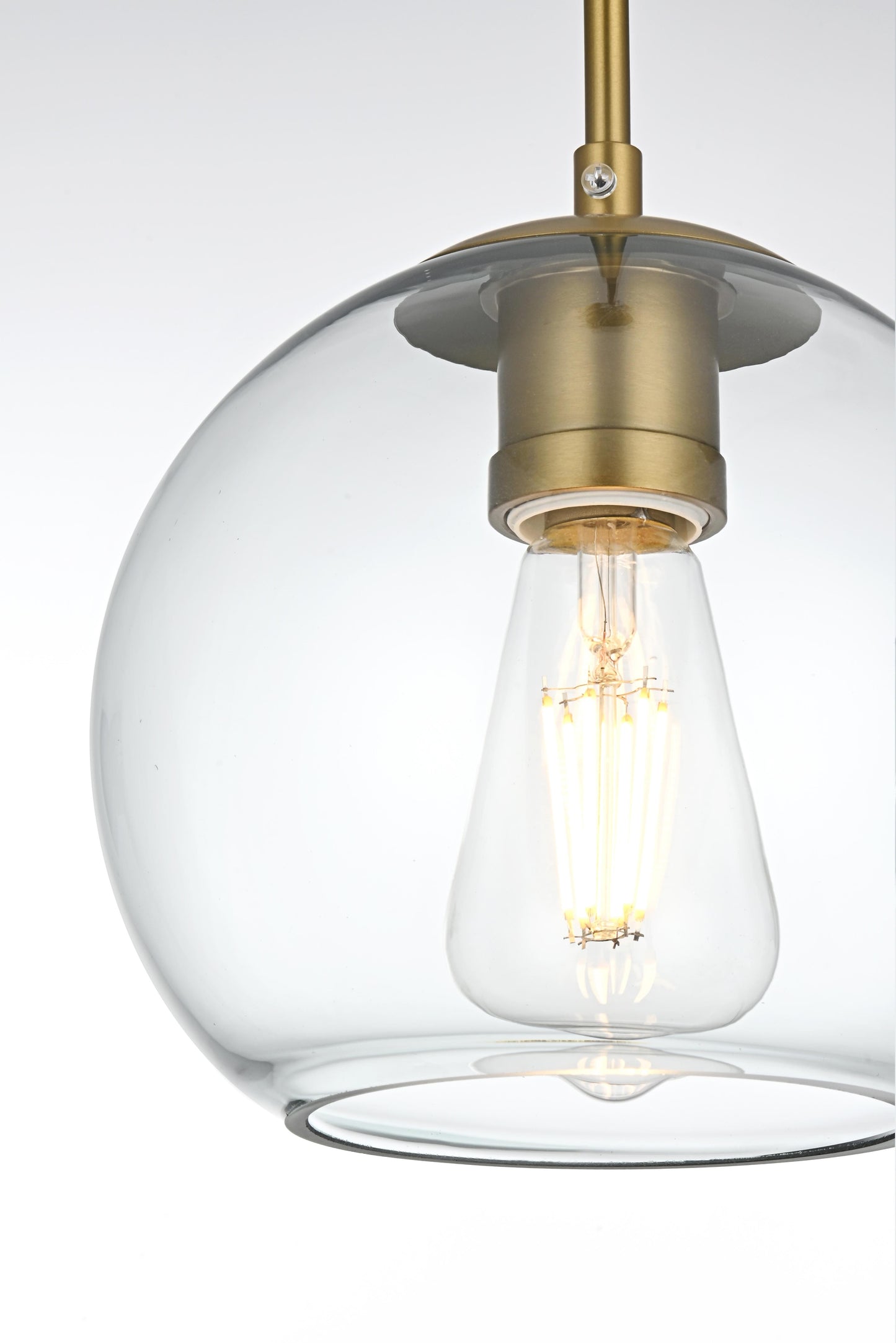 Baxter 54 Inch Pendant Clear Shade in Satin Gold