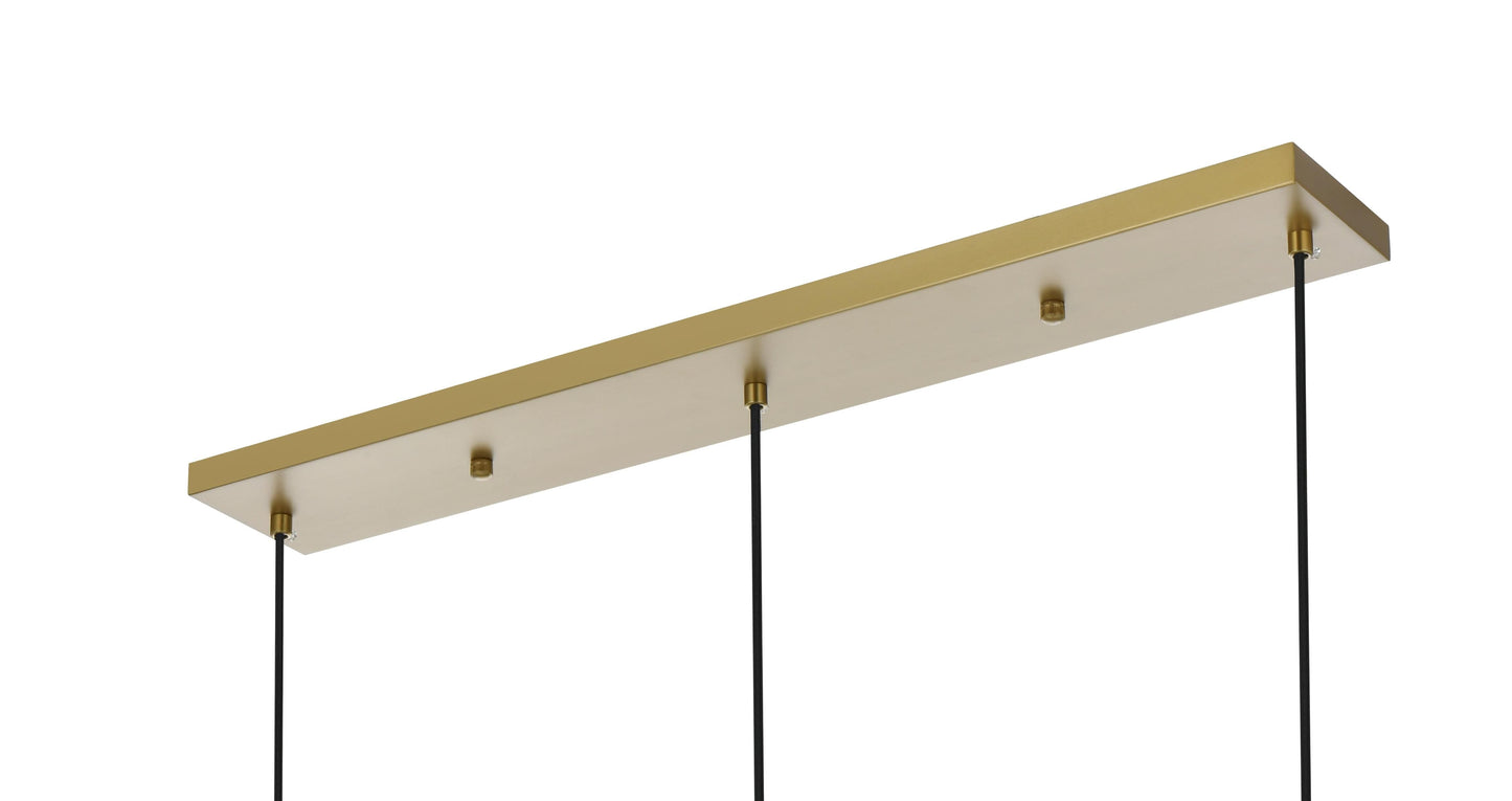 Baxter 36 Inch Pendant Clear Shade in Satin Gold