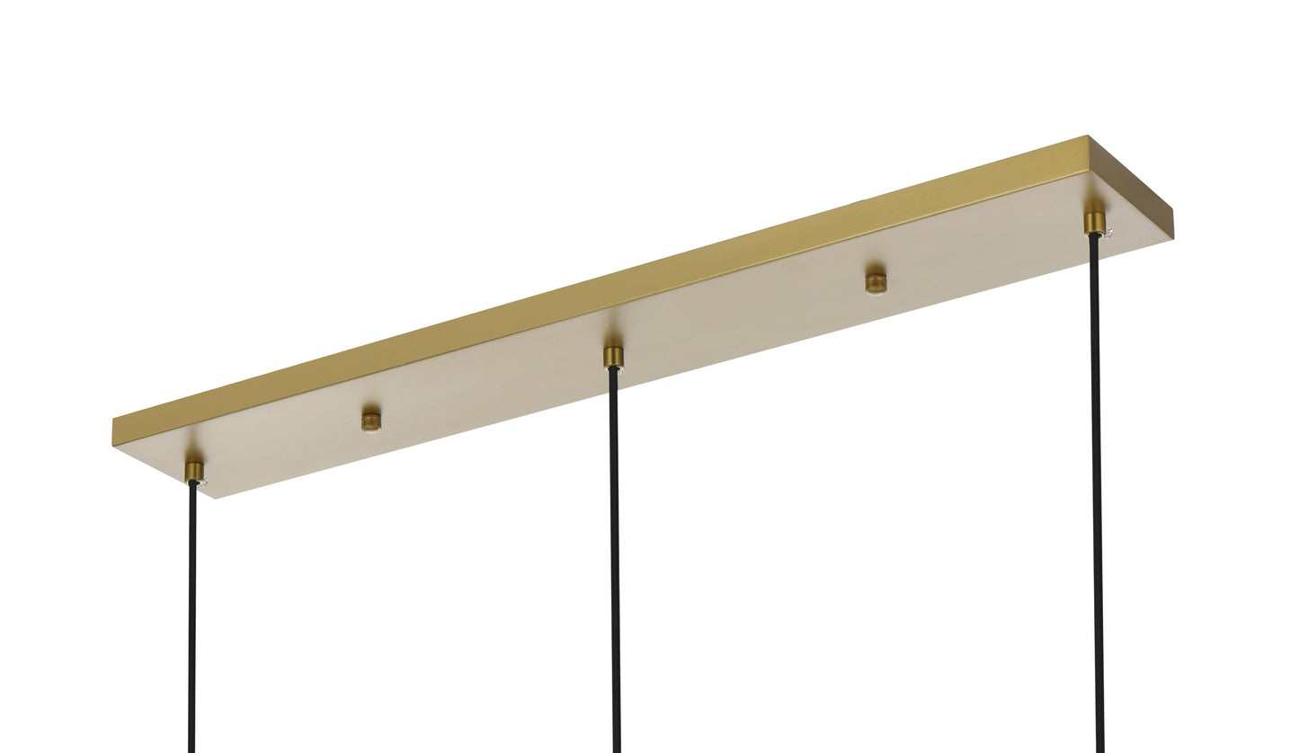 Baxter 36 Inch Pendant Frosted White Shade in Satin Gold
