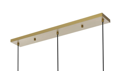 Baxter 36 Inch Pendant Frosted White Shade in Satin Gold