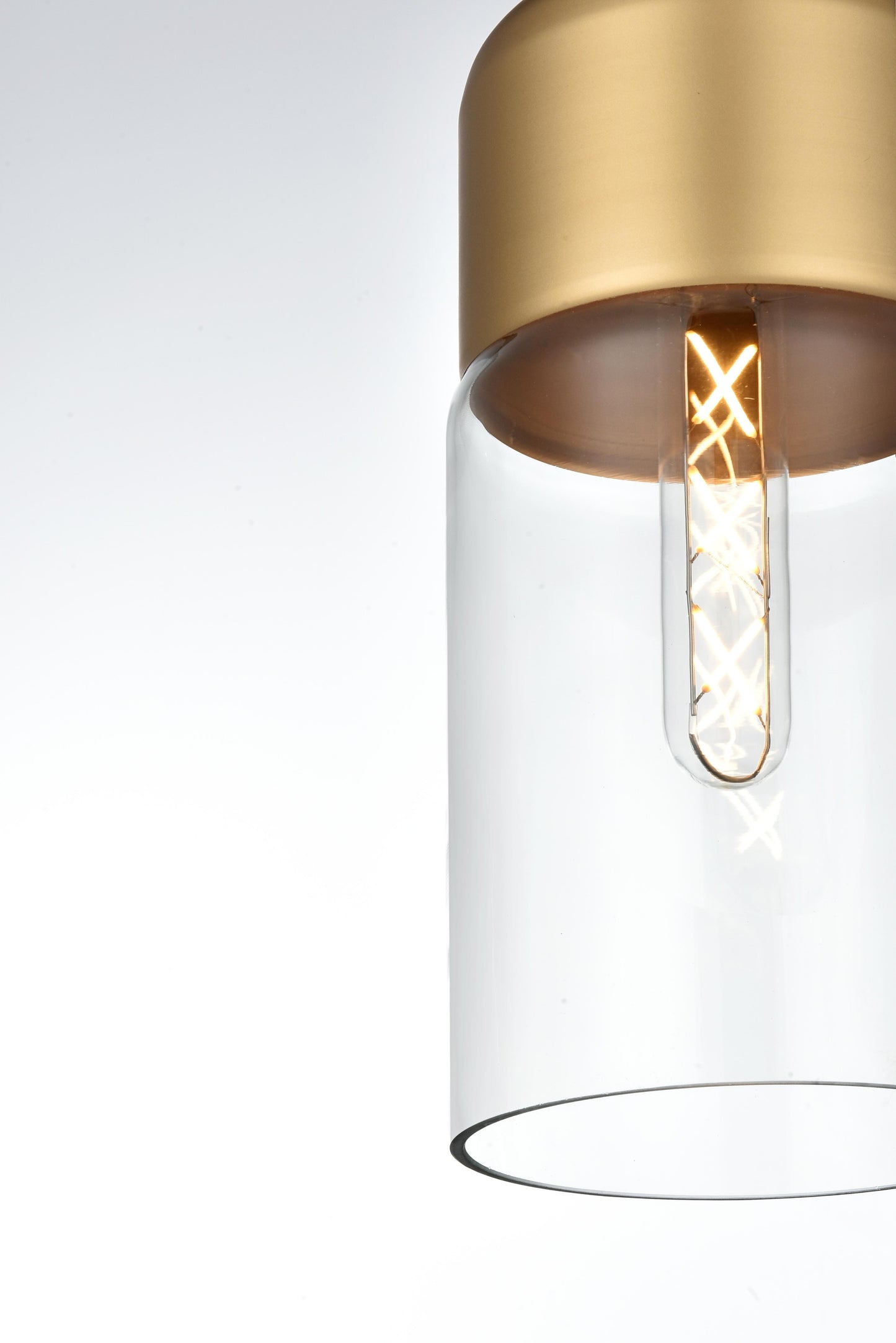 Ashwell 5 Inch Pendant Clear Shade in Satin Gold