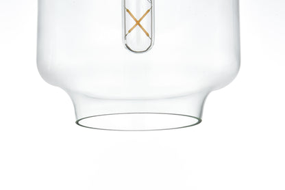 Ashwell 7 Inch Pendant Clear Shade in Satin Gold