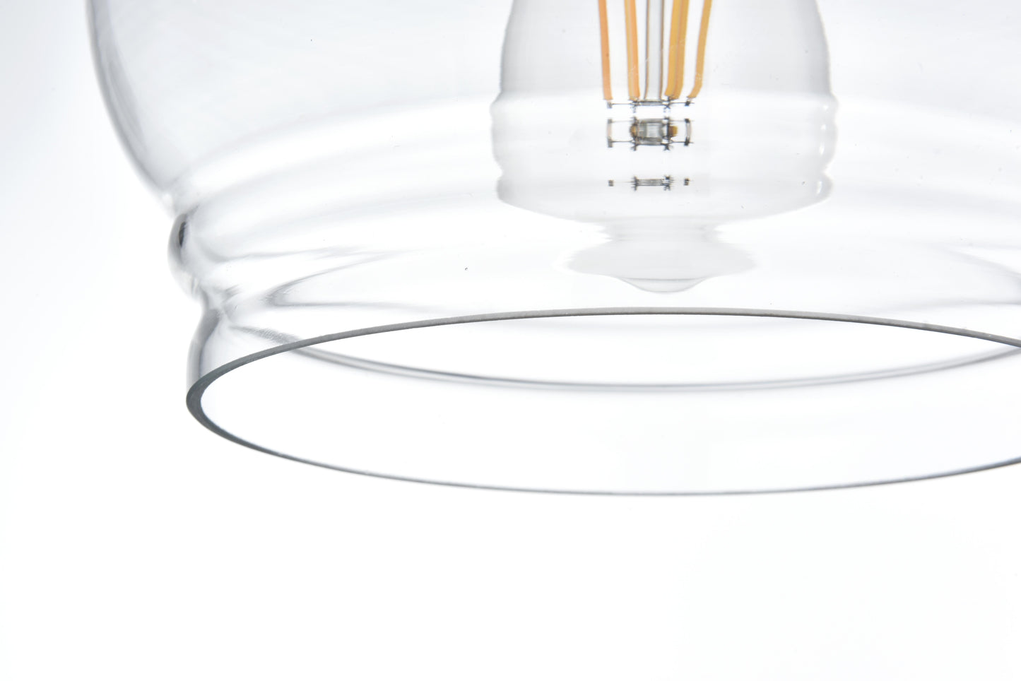 Kenna 8 Inch Pendant Clear Shade in Satin Gold