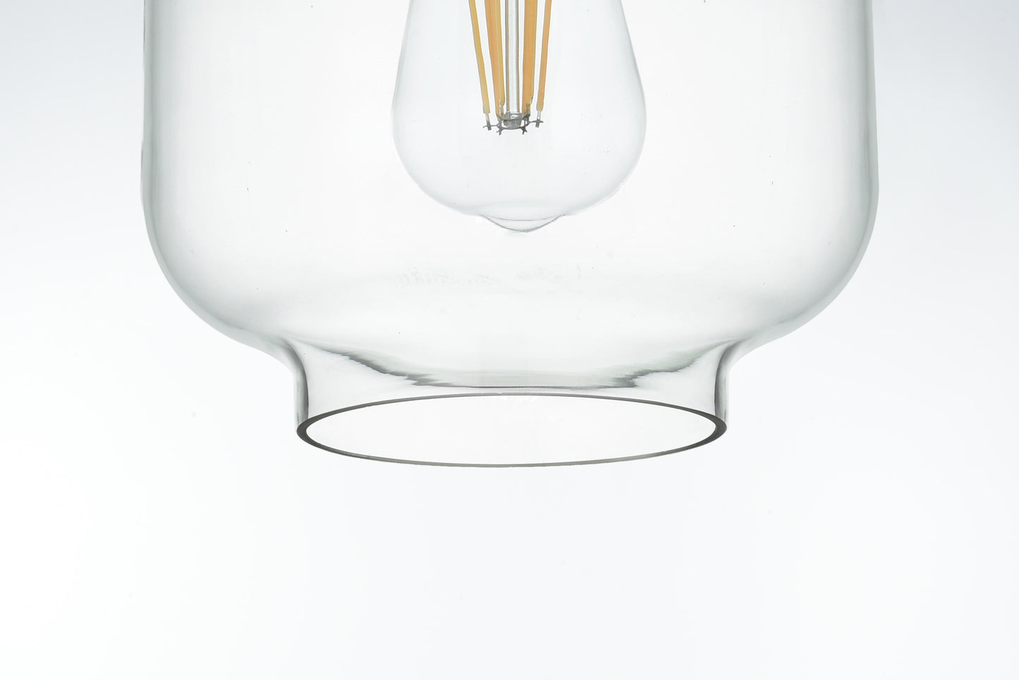 Collier 7.5 Inch Flush Mount Clear Shade in Satin Gold