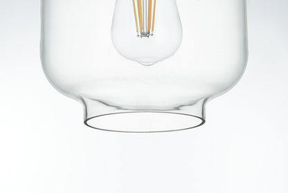 Collier 7.5 Inch Flush Mount Clear Shade in Satin Gold