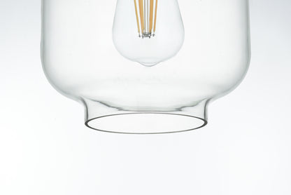 Collier 7.5 Inch Flush Mount Clear Shade in Satin Gold
