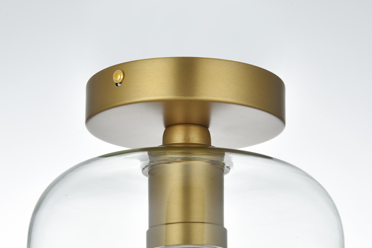 Collier 7.5 Inch Flush Mount Clear Shade in Satin Gold
