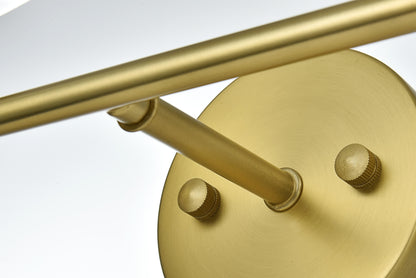 Gene 2 Light Satin Gold and Clear Glass Wall Sconce