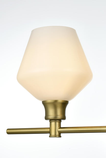 Gene 2 Light Satin Gold and Frosted White Glass Wall Sconce