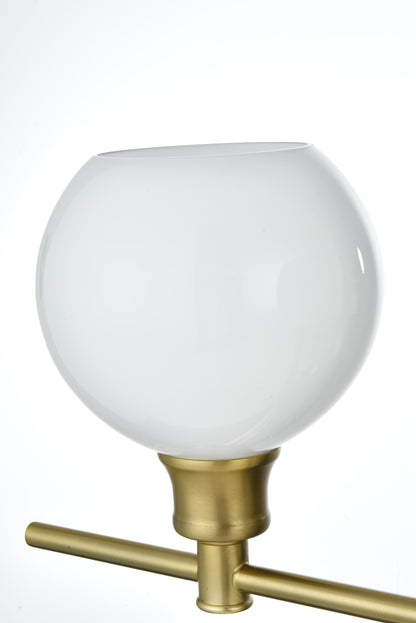 Collier 2 Light Satin Gold and Frosted White Glass Wall Sconce