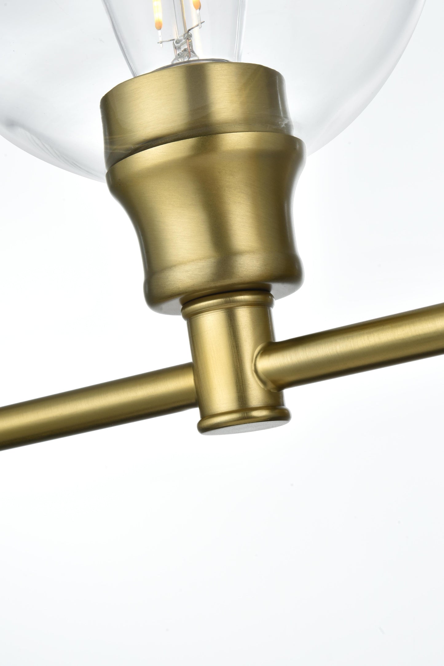 Collier 3 Light Satin Gold and Clear Glass Wall Sconce