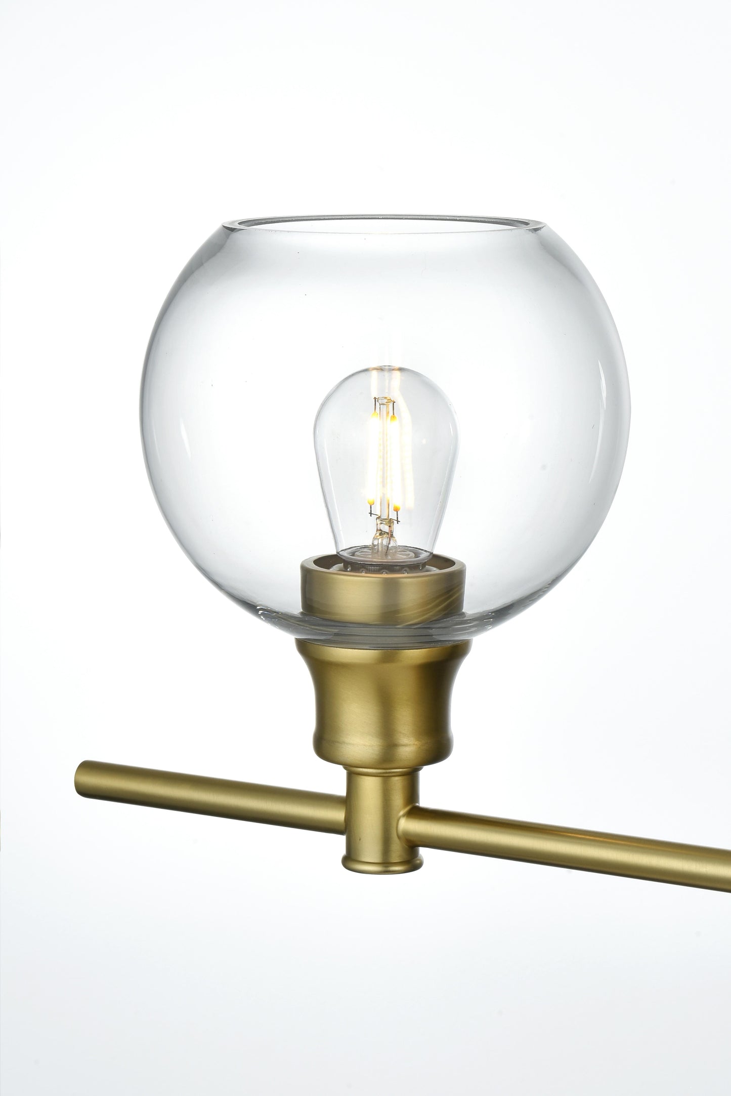 Collier 4 Light Satin Gold and Clear Glass Wall Sconce