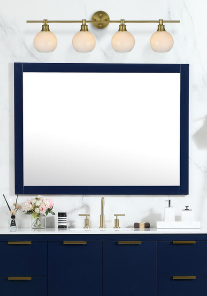 Collier 4 Light Satin Gold and Frosted White Glass Wall Sconce